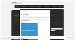 Desktop Screenshot of fastrackracing.wordpress.com