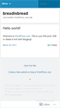 Mobile Screenshot of breadisbread.wordpress.com