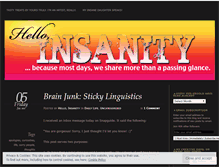 Tablet Screenshot of helloinsanity.wordpress.com