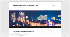 Desktop Screenshot of expensivecarwebpage6.wordpress.com