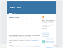 Tablet Screenshot of joannageary.wordpress.com