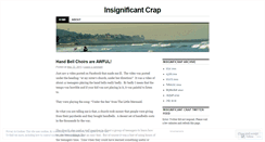 Desktop Screenshot of insignificantcrap.wordpress.com