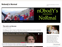 Tablet Screenshot of nobodysnormal.wordpress.com