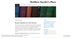 Desktop Screenshot of msnyder98.wordpress.com