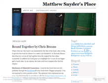 Tablet Screenshot of msnyder98.wordpress.com