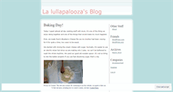 Desktop Screenshot of lalullapalooza.wordpress.com