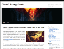 Tablet Screenshot of diablo3strategyguide.wordpress.com