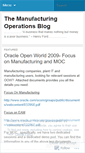 Mobile Screenshot of manufacturingoperationsblog.wordpress.com