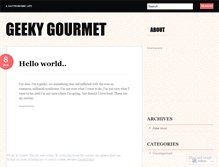 Tablet Screenshot of geekygourmet.wordpress.com