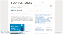 Desktop Screenshot of fuckpoliteness.wordpress.com