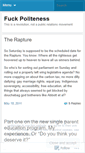 Mobile Screenshot of fuckpoliteness.wordpress.com