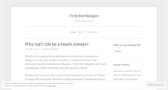Desktop Screenshot of fortyredbangles.wordpress.com