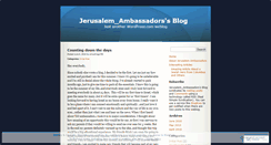 Desktop Screenshot of jerusalemambassadors.wordpress.com