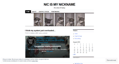 Desktop Screenshot of nicismynickname.wordpress.com