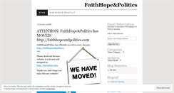 Desktop Screenshot of faithhopeandpolitics.wordpress.com