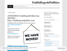 Tablet Screenshot of faithhopeandpolitics.wordpress.com