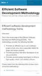 Mobile Screenshot of efficientsoftwaremethodology.wordpress.com