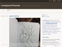 Tablet Screenshot of lonelypond.wordpress.com