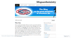 Desktop Screenshot of lifeguardministry.wordpress.com