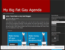 Tablet Screenshot of mybigfatgayagenda.wordpress.com