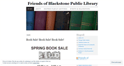 Desktop Screenshot of friendsofblackstone.wordpress.com