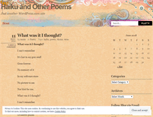 Tablet Screenshot of haikuandotherpoems.wordpress.com