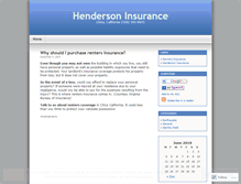 Tablet Screenshot of hendersoninsurance.wordpress.com
