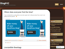 Tablet Screenshot of blognumberfortytwo.wordpress.com