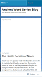 Mobile Screenshot of ancientwordseries.wordpress.com