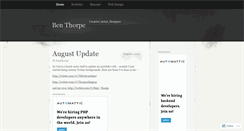 Desktop Screenshot of benjthorpe.wordpress.com