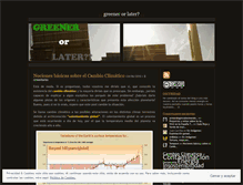 Tablet Screenshot of greenerorlater.wordpress.com