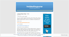 Desktop Screenshot of insideofmypurse.wordpress.com