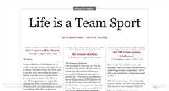 Desktop Screenshot of lifeisateamsport.wordpress.com