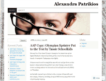 Tablet Screenshot of alexandrapatrikios.wordpress.com