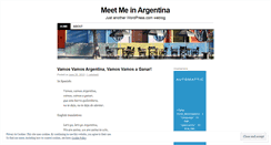 Desktop Screenshot of meetmeinargentina.wordpress.com
