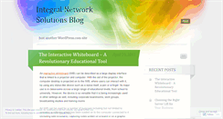 Desktop Screenshot of integralnetworks.wordpress.com
