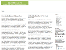 Tablet Screenshot of beyondthestacks.wordpress.com