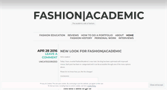 Desktop Screenshot of fashionacademic.wordpress.com