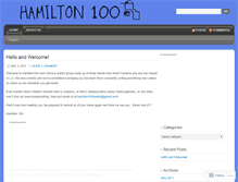 Tablet Screenshot of hamilton100.wordpress.com