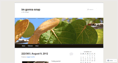 Desktop Screenshot of 365imgonnasnap.wordpress.com