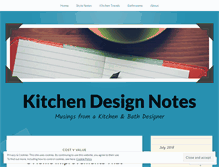 Tablet Screenshot of kitchendesignnotes.wordpress.com