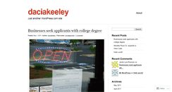 Desktop Screenshot of daciakeeley.wordpress.com