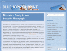 Tablet Screenshot of bluehorizonprint.wordpress.com