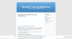 Desktop Screenshot of personaltrainingmelbourne.wordpress.com