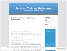 Tablet Screenshot of personaltrainingmelbourne.wordpress.com