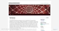Desktop Screenshot of everyoneisnoone.wordpress.com
