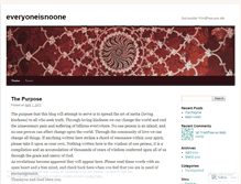 Tablet Screenshot of everyoneisnoone.wordpress.com