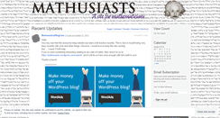 Desktop Screenshot of mathusiasts.wordpress.com