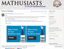 Tablet Screenshot of mathusiasts.wordpress.com