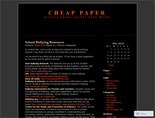 Tablet Screenshot of cheappaper.wordpress.com